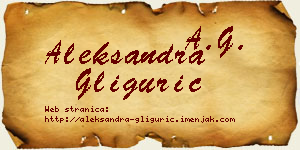 Aleksandra Gligurić vizit kartica
